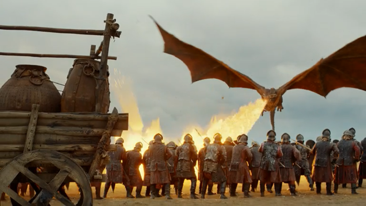 Batalla entre los Dothraki y los Lannister en el episodio 7x04 de Juego de Tronos