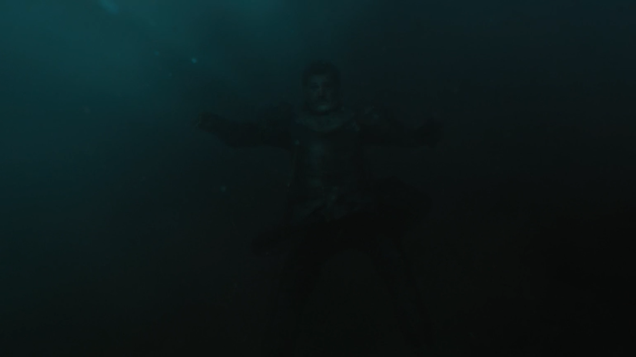 Jaime bajo el agua en el episodio 7x04 de Juego de Tronos