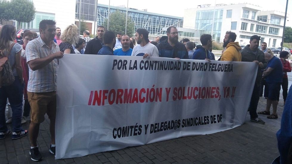Protesta de los trabajadores de Duro Felguera