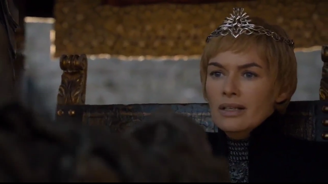 Cersei asustada al ver al espectro
