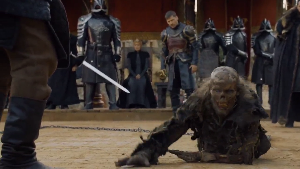 El espectro se arrastra ante Sandor Clegane