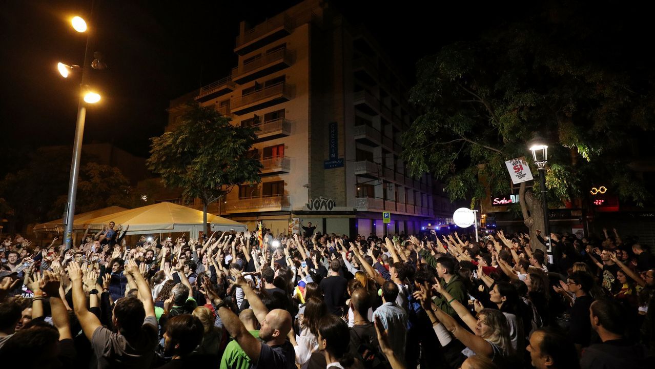 Hostigamiento a policías en varios puntos de Cataluña