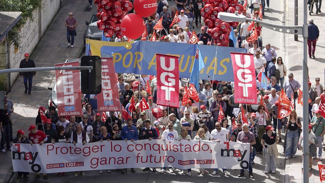 Manifestaci&oacute;n en Mieres por el 1 de mayo