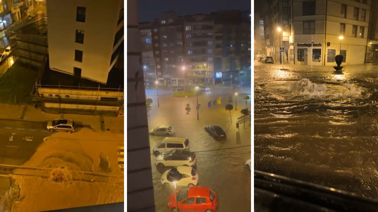 Las fuertes tormentas inundan Avil&eacute;s y Castrill&oacute;n