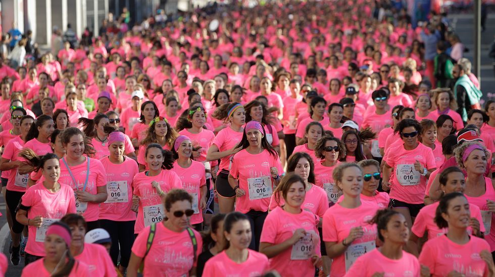 La boxeadora Marta Brañas, participante en la carrera de la mujer