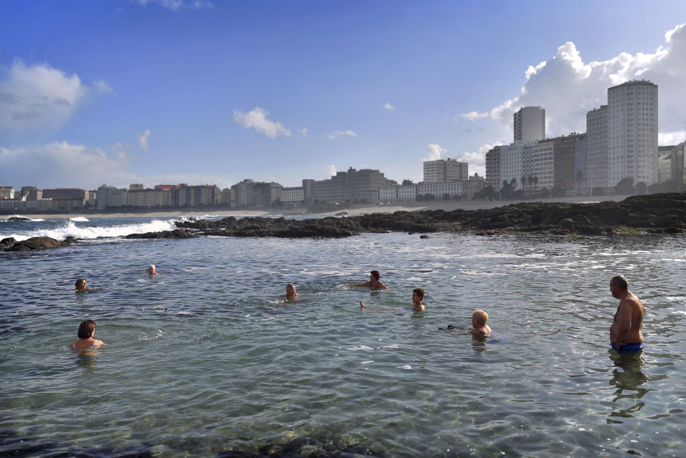 Chapuz�n en Riazor en pleno novembro. 4/11/2021