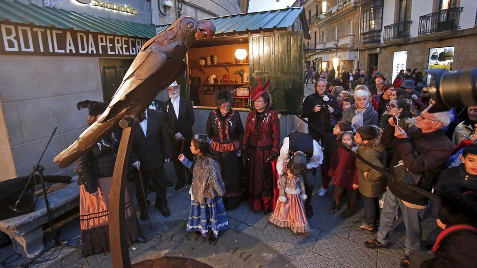 Carnaval de Pontevedra. Presentación del loro Ravachol