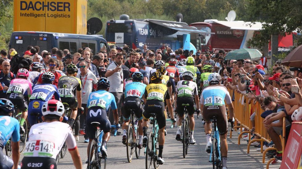 La llegada de la etapa de La Vuelta a Luíntra