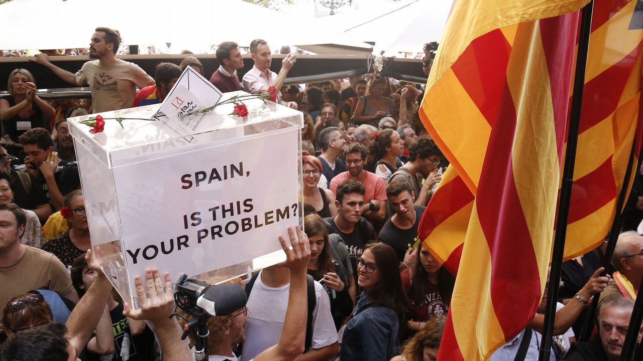 .Protestas en las calles de Barcelona