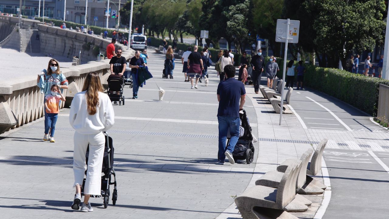 Disfrutando de un paseo por A Coruña