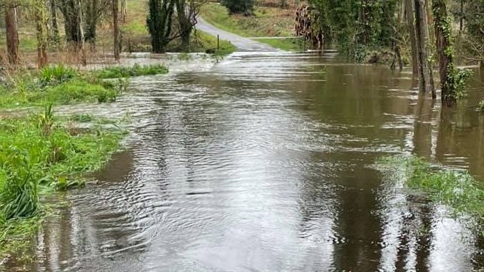 Pista cortada en Malpica