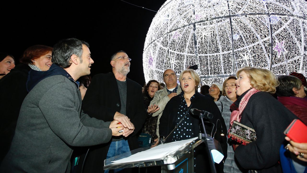 .Encendido del alumbrado navideño en A Coruña