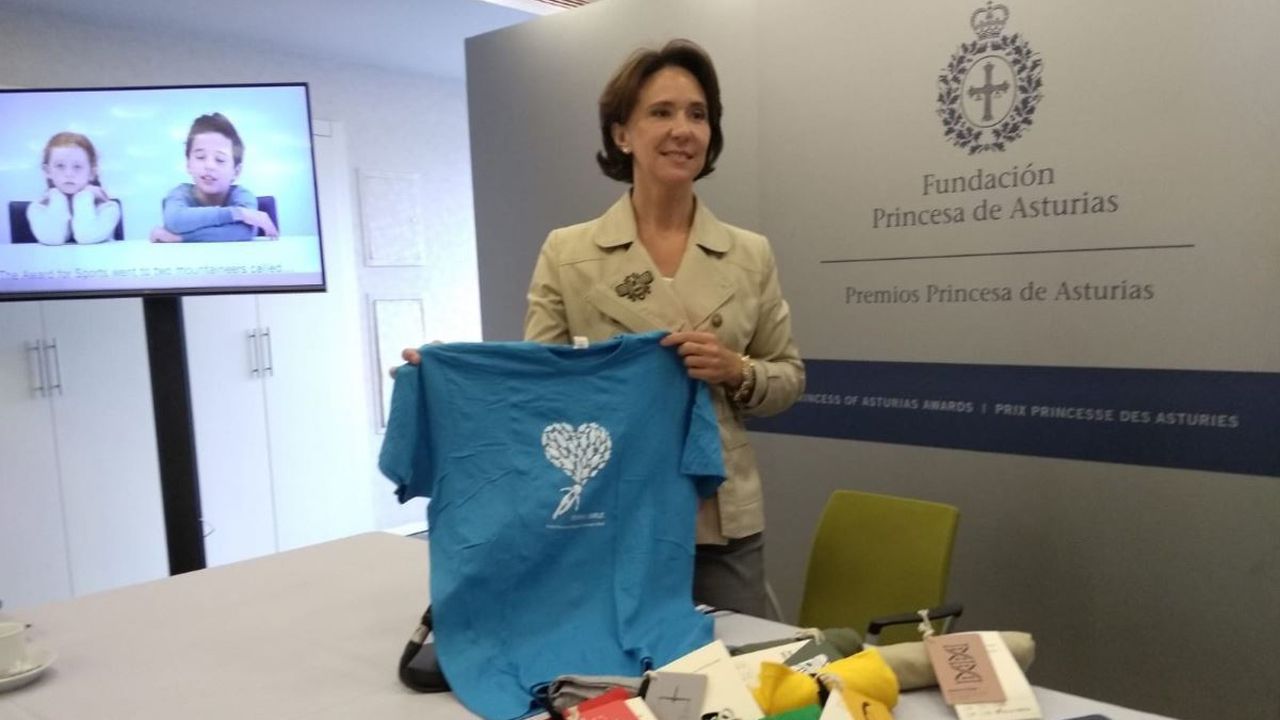 La presidenta de la Fundación Princesa de Asturias, Teresa Sanjurjo, en la presentación del programa cultural de la Semana de los Premios 