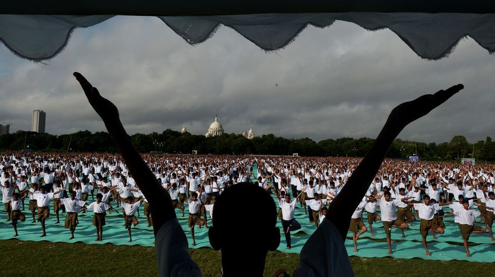 Día Internacional del Yoga en India.