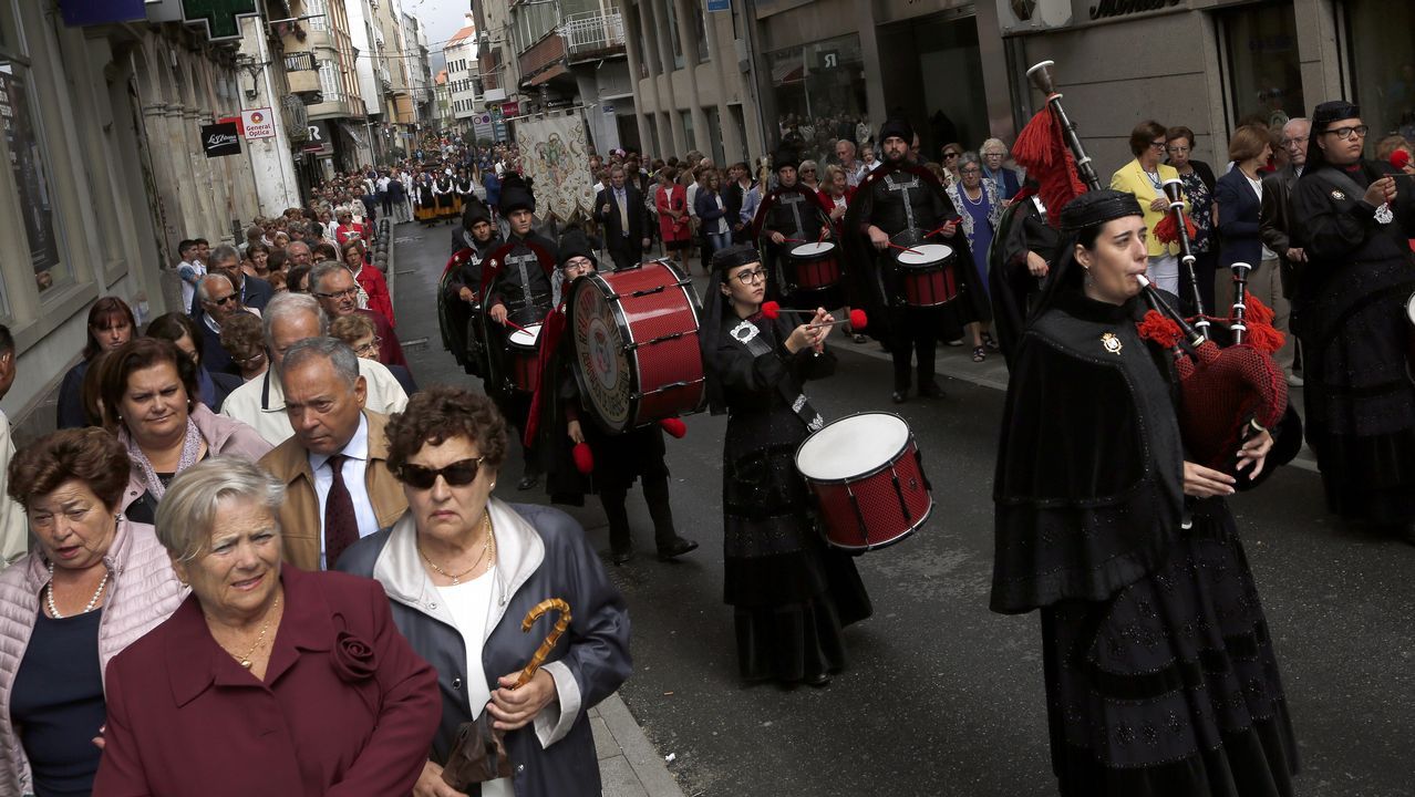 FIESTAS PATRONALES DE RIBEIRA, PROCESIÓN Y MISA DE SANTA UXÍA.