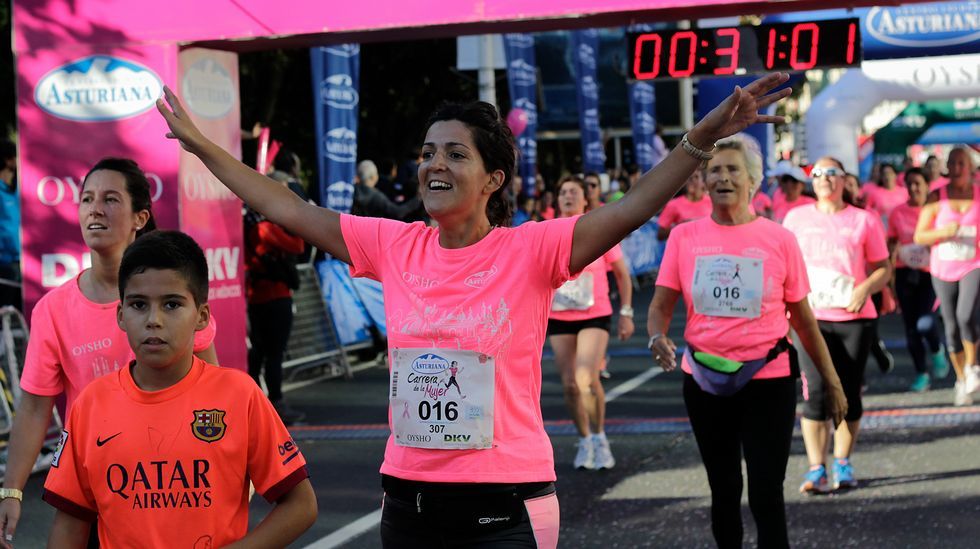 La boxeadora Marta Brañas, participante en la carrera de la mujer