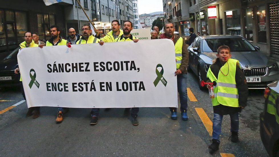 Manifestación de trabajadores de Ence