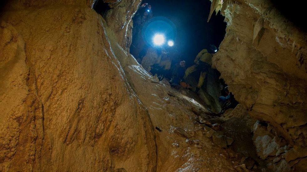 Otro de los rincones de la cueva que fueron visitadas por los espeleólogos